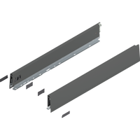 BLUM 470M6002S Bok MERIVOBOX, wysokość M (91 mm), dł.=600 mm, lewy+prawy, ANTRACYT MAT