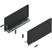 BLUM 770C3502S Bok szuflady LEGRABOX, wysokość C (177 mm), dł.=350 mm, lewy+prawy, do LEGRABOX pure CZARNY CARBON MAT