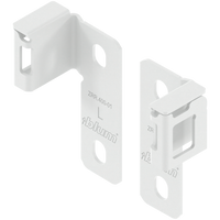 BLUM ZRR.4000 MERIVOBOX uchwyt relingu (tylny), uniwersalnie mocowany, nieregulowany reling, na wkręty, lewy+prawy, JEDWABIŚCIE BIAŁY MAT