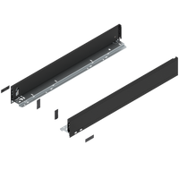 BLUM 770M6502S Bok szuflady LEGRABOX, wysokość M (90.5 mm), dł.=650 mm, lewy+prawy, do LEGRABOX pure CZARNY CARBON MAT