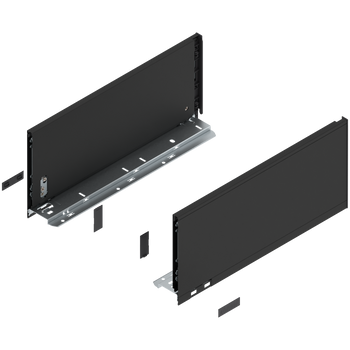 BLUM 770C4002S Bok szuflady LEGRABOX, wysokość C (177 mm), dł.=400 mm, lewy+prawy, do LEGRABOX pure CZARNY CARBON MAT