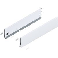 BLUM 470K6002S Bok MERIVOBOX, wysokość K (129 mm), dł.=600 mm, lewy+prawy, JEDWABIŚCIE BIAŁY MAT