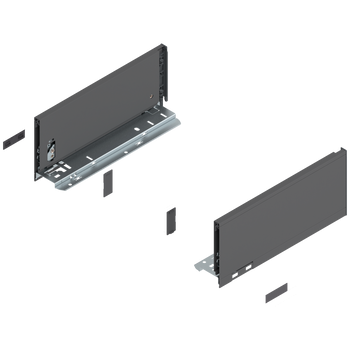 BLUM 770K3002 Bok szuflady LEGRABOX, wysokość K (128.5 mm), dł.=300 mm, lewy+prawy, do LEGRABOX pure ANTRACYT MAT