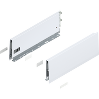 BLUM 470K3502S Bok MERIVOBOX, wysokość K (129 mm), dł.=350 mm, lewy+prawy, JEDWABIŚCIE BIAŁY MAT