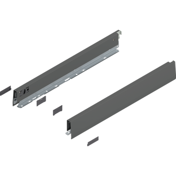 BLUM 470N5002S Bok MERIVOBOX, wysokość N (68.5 mm), dł.=500 mm, lewy+prawy, ANTRACYT MAT