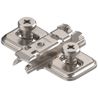 BLUM 173L8100 CLIP prowadnik, krzyżakowy, 0 mm, Stal, na zamont. EURO wkręty, RW: otwór podłużny