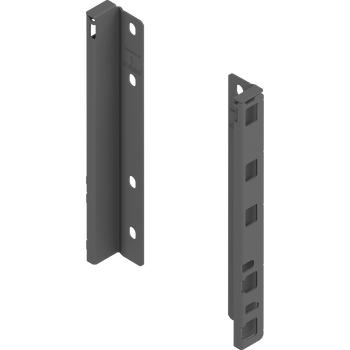 BLUM ZB4E000S Uchwyt drewnianej ścianki tylnej MERIVOBOX, wys. E (209 mm), prawy+lewy, ANTRACYT MAT