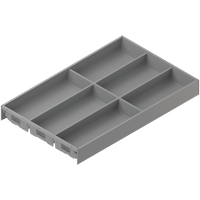 BLUM ZC7S450BS3 AMBIA-LINE  wkład na sztućce do szuflady standardowej, do MERIVOBOX, tworzywo sztuczne/stal, 6 przegródka na sztućce, dł.=450 mm, szerokość=300 mm SZARY INDIUM MAT