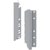 BLUM Z30D000SL45ECK-RW MP R906 Uchwyt drewnianej ścianki tylnej TANDEMBOX, wys. D (224 mm), do SPACE CORNER, prawy+lewy SZARY