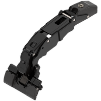 BLUM 71B7590 CLIP top BLUMOTION zawias z szerokim kątem otwarcia i zerowym uskokiem 155°, Drzwi nakładane, puszka: INSERTA, CZARNY ONYKS