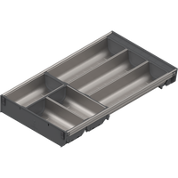 BLUM ZSI.500BI3 ORGA-LINE wkład z pojemnikami (częściowe wypełnienie), do szuflady standardowej TANDEMBOX, dł. NL=500 mm, szer. korpusu KB=800 mm, szer.=280 mm INOX