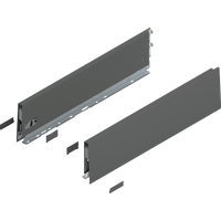 BLUM 470K5002S Bok MERIVOBOX, wysokość K (129 mm), dł.=500 mm, lewy+prawy, ANTRACYT MAT