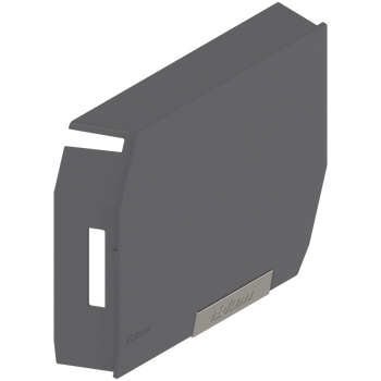 BLUM 20K8A21.21ABD AVENTOS HK-S do małych frontów uchylnych, zaślepka, z zamontowaną małą zaślepką, prawa CIEMNOSZARY