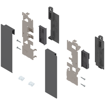 BLUM ZI7.2CS0 Mocowanie frontu LEGRABOX , wys. C, do szuflady wewnętrznej z elementami dekoracyjnymi, lewe+prawe, do LEGRABOX pure ANTRACYT MAT