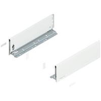 BLUM 770K4002S Bok szuflady LEGRABOX, wysokość K (128.5 mm), dł.=400 mm, lewy+prawy, do LEGRABOX pure BIAŁY MAT