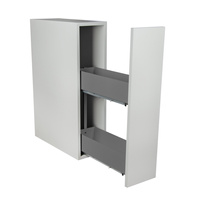 SMARTT KOSZ CARGO DO SZAFKI 20 CICHY DOMYK PEŁNE DNO WYSUW 2 POZIOMY PROWADNICE BLUM LEWY ANTRACYT