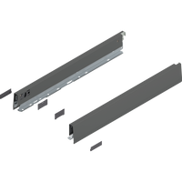 BLUM 470N5002S Bok MERIVOBOX, wysokość N (68.5 mm), dł.=500 mm, lewy+prawy, ANTRACYT MAT