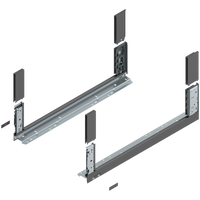 BLUM 780C6502S Bok szuflady LEGRABOX, wysokość C (177 mm), dł.=650 mm, lewy+prawy, do LEGRABOX free ANTRACYT MAT