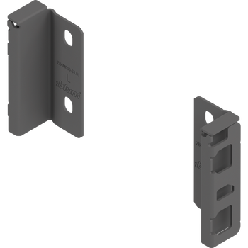 BLUM ZB4M000S Uchwyt drewnianej ścianki tylnej MERIVOBOX, wys. M (108 mm), prawy+lewy, ANTRACYT MAT