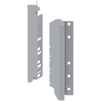 BLUM Z30D000SL45ECK-RW MP R906 Uchwyt drewnianej ścianki tylnej TANDEMBOX, wys. D (224 mm), do SPACE CORNER, prawy+lewy SZARY