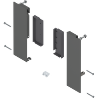 BLUM ZI4.2ES1 Mocowanie frontu MERIVOBOX, do szuflady wewnętrznej, lewe+prawe, ANTRACYT MAT