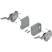 BLUM 20K2B00.06AVENTOS HK-S do małych frontów uchylnych, siłownik (Zestaw), współczynnik mocy=220-500 przy 2 szt. JASNOSZARY