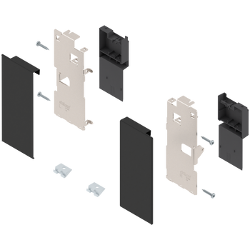 BLUM ZI7.0KS0 Mocowanie frontu LEGRABOX , wys. K, do szuflady wewnętrznej, lewe/prawe, do LEGRABOX pure CZARNY MAT