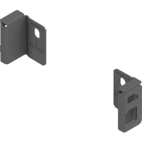BLUM ZB4N000S Uchwyt drewnianej ścianki tylnej MERIVOBOX, wys. N (82,5 mm), prawy+lewy, ANTRACYT MAT
