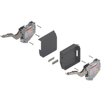 BLUM 20K2B00.06AVENTOS HK-S do małych frontów uchylnych, siłownik (Zestaw), współczynnik mocy=220-500 przy 2 szt. CIEMNOSZARY