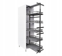 SMARTT KOSZ SPACE CARGO DO SZAFKI 15 PEŁNE DNO WYSUW DOCIĄG 127-157cm 4 PÓŁKI ANTRACYT