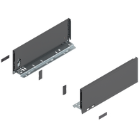 BLUM 770K3502S Bok szuflady LEGRABOX, wysokość K (128.5 mm), dł.=350 mm, lewy+prawy, do LEGRABOX pure ANTRACYT MAT