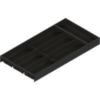 blum ZC7S600BS3 AMBIA-LINE Wkład na sztućce do szuflady standardowej, do LEGRABOX/MERIVOBOX, tworzywo sztuczne/stal, 7 przegródka na sztućce, dł.=600 mm, szerokość=300 mm CZARNY MAT