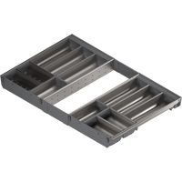 BLUM ZSI.80VEI6 ORGA-LINE wkład z pojemnikami (całkowite wypełnienie), do szuflady standardowej TANDEMBOX, dł. NL=500 mm, szer. korpusu KB=800 mm INOX