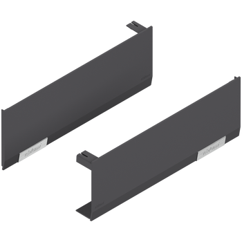 BLUM 22.8000 Zestaw zaślepek AVENTOS HF/HS/HL top, gładki, prawy+lewy CIEMNOSZARY