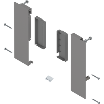 BLUM ZI4.2ES1 Mocowanie frontu MERIVOBOX, do szuflady wewnętrznej, lewe+prawe, SZARY INDIUM MAT