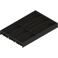 BLUM ZC7S500BS3 AMBIA-LINE wkład na sztućce do szuflady standardowej, do LEGRABOX/MERIVOBOX, tworzywo sztuczne/stal, 6 przegródka na sztućce, dł.=500 mm, szerokość=300 mm CZARNY MAT