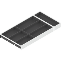 BLUM ZC7S600BS3 AMBIA-LINE wkład na sztućce do szuflady standardowej, do LEGRABOX/MERIVOBOX, tworzywo sztuczne/stal, 7 przegródka na sztućce, dł.=600 mm, szerokość=300 mm BIAŁY MAT