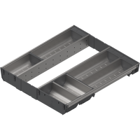 BLUM ZSI.50VEI6 ORGA-LINE wkład z pojemnikami (całkowite wypełnienie), do szuflady standardowej TANDEMBOX, dł. NL=500 mm, szer. korpusu KB=500 mm INOX