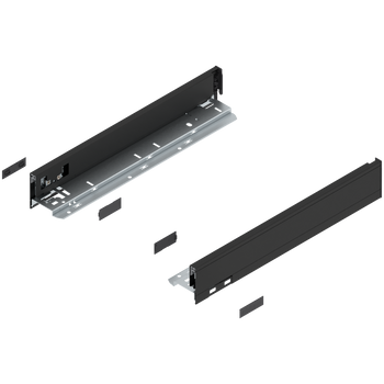 BLUM LEGRABOX 770N4002S Z R+L V1 CS-M  Bok szuflady LEGRABOX, wysokość N (66.5 mm), dł.=400 mm, lewy+prawy, do LEGRABOX pure CZARNY CARBON MAT