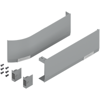 BLUM 23.8000 Zestaw zaślepek AVENTOS HF/HS/HL top (włącznie z włącznik do nawiercania, kompl.), gładki, prawy+lewy, do SERVO-DRIVE JASNOSZARY