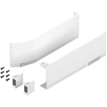 BLUM 23.8000 Zestaw zaślepek AVENTOS HF/HS/HL top (włącznie z włącznik do nawiercania, kompl.), gładki, prawy+lewy, do SERVO-DRIVE BIAŁY