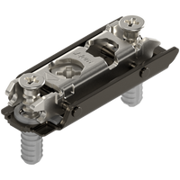 BLUM 177H3100E CLIP prowadnik, prosty, 0 mm, Stal, z kołkiem rozporowym EXPANDO, RW: mimośród, CZARNY ONYKS