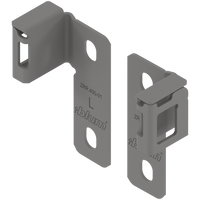 BLUM ZRR.4000 MERIVOBOX uchwyt relingu (tylny), uniwersalnie mocowany, nieregulowany reling, na wkręty, lewy+prawy, SZARY INDIUM MAT