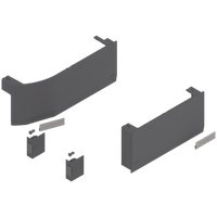 BLUM 23K8000 Front uchylny AVENTOS HK top, zestaw zaślepek (włącznie z Włącznik wpuszczany, w kpl.), lewa/prawa, do SERVO-DRIVE CIEMNOSZARY