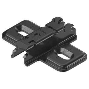 BLUM 173L6130 CLIP prowadnik, krzyżakowy, 3 mm, Stal, Wkręty, RW: otwór podłużny, CZARNY ONYKS