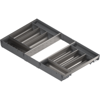 BLUM ZSI.80VEI4 ORGA-LINE wkład z pojemnikami (całkowite wypełnienie), do szuflady standardowej TANDEMBOX, dł. NL=450 mm, szer. korpusu KB=800 mm INOX