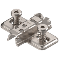 BLUM 173L8130 CLIP prowadnik, krzyżakowy, 3 mm, Stal, na zamont. EURO wkręty, RW: otwór podłużny