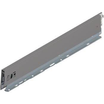 BLUM 470M5002S Bok MERIVOBOX, wysokość M (91 mm), dł.=500 mm, lewy, SZARY INDIUM MAT