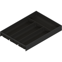 BLUM ZC7S450BS3 AMBIA-LINE wkład na sztućce do szuflady standardowej, do LEGRABOX/MERIVOBOX, tworzywo sztuczne/stal, 4 przegródka na sztućce, dł.=450 mm, szerokość=300 mm CZARNY MAT