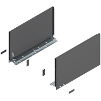 BLUM 770F4002S Bok szuflady LEGRABOX, wysokość F (241 mm), dł.=400 mm, lewy+prawy, do LEGRABOX pure ANTRACYT MAT
